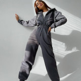 Very hot sale sports casual women's hooded jumpsuit one-piece suit sportsuits tracksuits