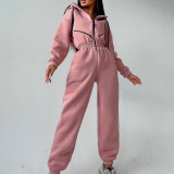 Very hot sale sports casual women's hooded jumpsuit one-piece suit sportsuits tracksuits
