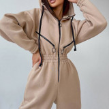 Very hot sale sports casual women's hooded jumpsuit one-piece suit sportsuits tracksuits