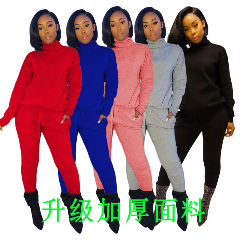 women's clothing autumn and winter new explosion solid color tracksuits bodysuits manufacturers
