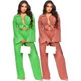 autumn and winter popular women's fashion casual suits solid color two pieces sets