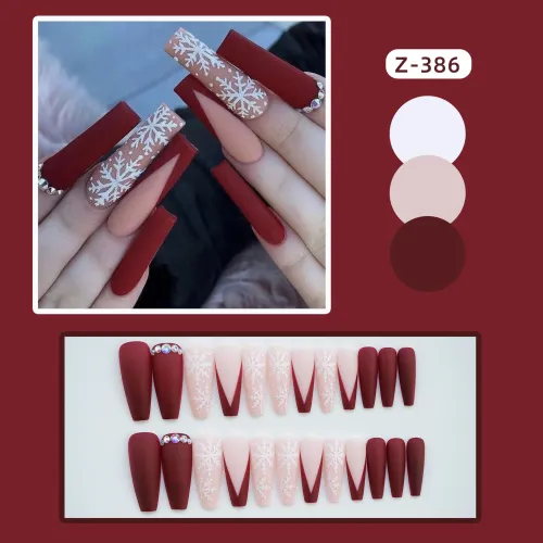 Factory Wholesale Nail Patch Chrismas Fashion Press On Nail False Nails