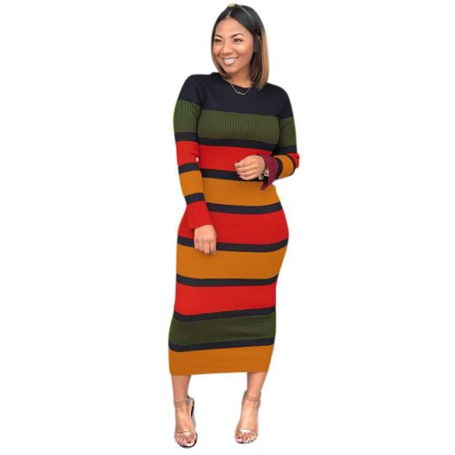 sexy women's clothing women's striped casual dress dresses