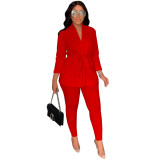 women's clothing autumn and winter new fashion casual small suit two pieces sets