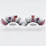 Halloween Christmas false eyelashes 20MM stage makeup party  festivals colored glitter eyelashes