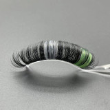 Curl color false eyelashes 20MM imitation mink D curved chemical fiber thick false eyelashes