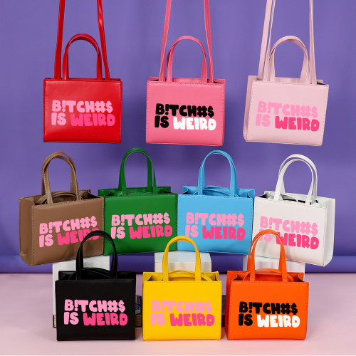 New Arrival Fashion Printed Letter Logo Vegan Leather Square Bags Women Handbags Ladies Custom Tote Bag Purses and Handbags