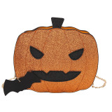 Halloween New Product Ideas Cute Funny Pumpkin Halloween Decorations Leather Luxury Handbags For Women Design Bag Purses And Handbags