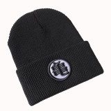 Rock Embroidery Warm Knit Hats Woolen Hip Hop Pullover Winter Hat Cold Caps