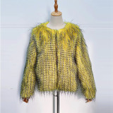 New Fashion Fur  Coat Fashion Fashion Fur Peacock Coat