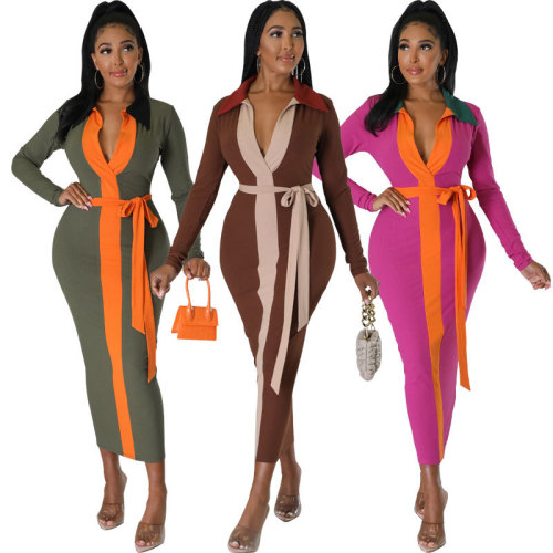 327 Women's Long Sleeve Dress Wholesale Source of Autumn Casual Dress