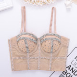 Unique small vest women's suit with bottom coat sexy style bra Top Tops