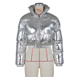 Autumn and winter new women's fashion gilding INS fashion cotton casual short jacket jacket Bubble Coats