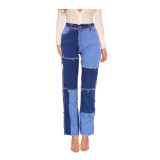 fashion new wholesale jeans high elastic women's jeans