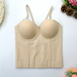 Unique small vest women's suit with bottom coat sexy style bra Top Tops