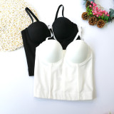 Unique small vest women's suit with bottom coat sexy style bra Top Tops