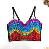 suspender top nightclub sexy bra stage style short bras Top Tops