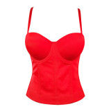 Unique small vest women's suit with bottom coat sexy style bra Top Tops