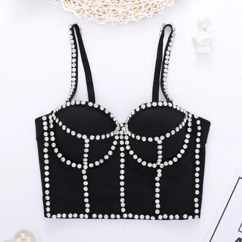 Unique small vest women's suit with bottom coat sexy style bra Top Tops003
