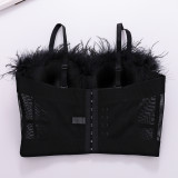 suspender top nightclub sexy bra stage style short bras Top Tops