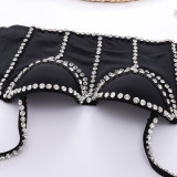Unique small vest women's suit with bottom coat sexy style bra Top Tops003