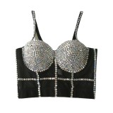 suspender top nightclub sexy bra stage style short bras Top Tops