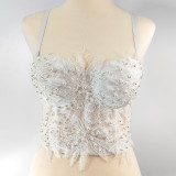 Unique small vest women's suit with bottom coat sexy style bra Top Tops