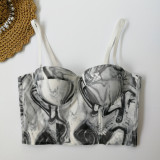Unique small vest women's suit with bottom coat sexy style bra Top Tops