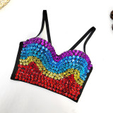 suspender top nightclub sexy bra stage style short bras Top Tops