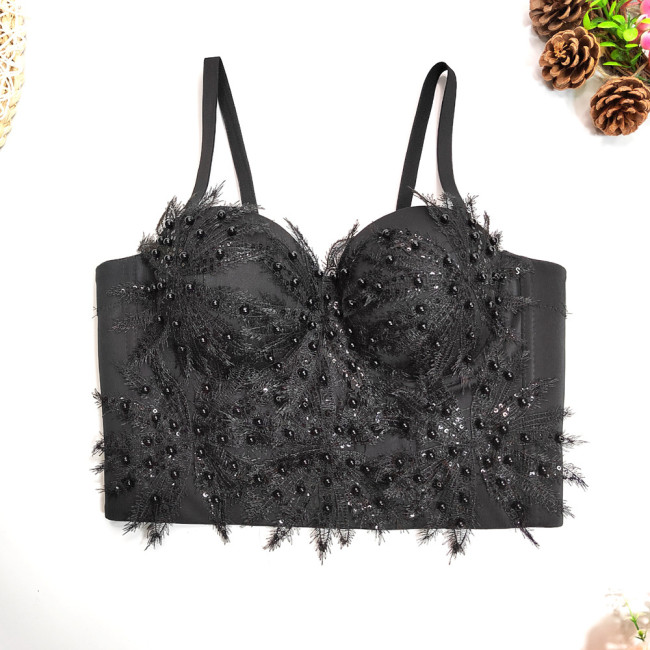 Unique small vest women's suit with bottom coat sexy style bra Top Tops