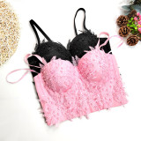 Unique small vest women's suit with bottom coat sexy style bra Top Tops