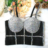 suspender top nightclub sexy bra stage style short bras Top Tops
