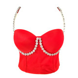 Unique small vest women's suit with bottom coat sexy style bra Top Tops