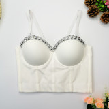 Unique small vest women's suit with bottom coat sexy style bra Top Tops