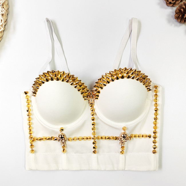 suspender top nightclub sexy bra stage style short bras Top Tops
