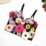 suspender top nightclub sexy bra stage style short bras Top Tops
