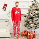 2023 Christmas Father Mother Children & Baby's Matching Sleepwear Family Pajamas Set Deer  Mommy and Me Clothes Tops+Pants