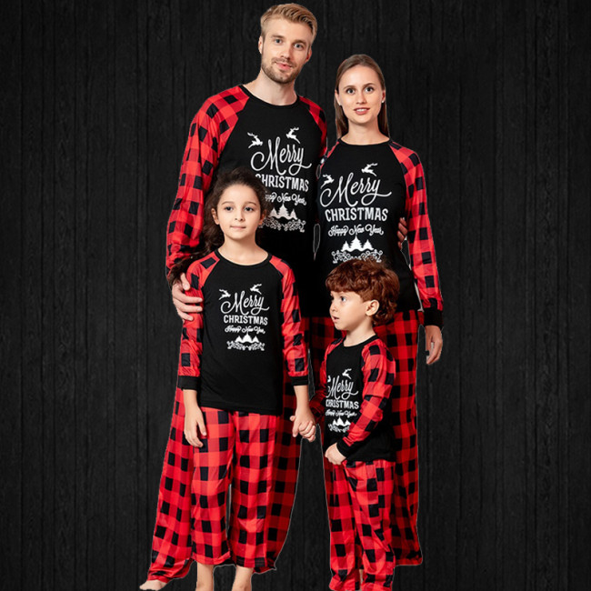 New Christmas Family Matching Outfits Sleepwear Father Mother Daughter Clothes Family Matching Outfits Pajamas Set 2023