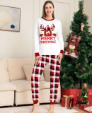 Family Matching Outfit Christmas Family Pajamas Dog Clothes Xmas Family Matching Pajamas Cute Deer Letter Print Adult Kid Baby