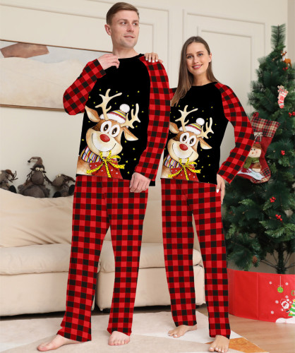 Christmas Mother Father Kids Baby Clothes Matching Outfits Deer Printed Cute Sleepwear Clothing Sets 2022 Family Look Pajamas