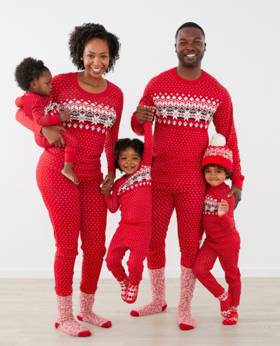 New Year Christmas Family Matching Clothes Baby Girl Boy Clothes Mommy Daddy Pajamas Family Look Long-sleeve Sleepwear