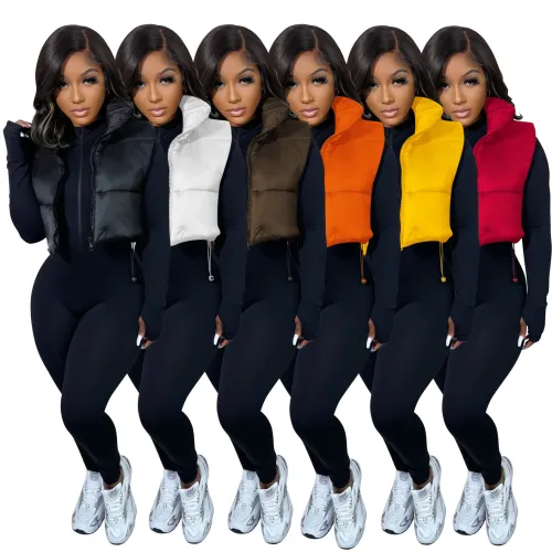 AL233 Women's Cotton Jacket Vest Warm Winter Top Coat Spring and Autumn