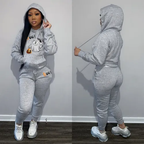 Fashion Women's Wear Autumn and Winter New Casual Letter Printing two pieces sets suits