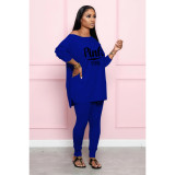 Fashion Women's Wear Autumn and Winter New Casual Letter Printing two pieces sets suits