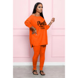 Fashion Women's Wear Autumn and Winter New Casual Letter Printing two pieces sets suits