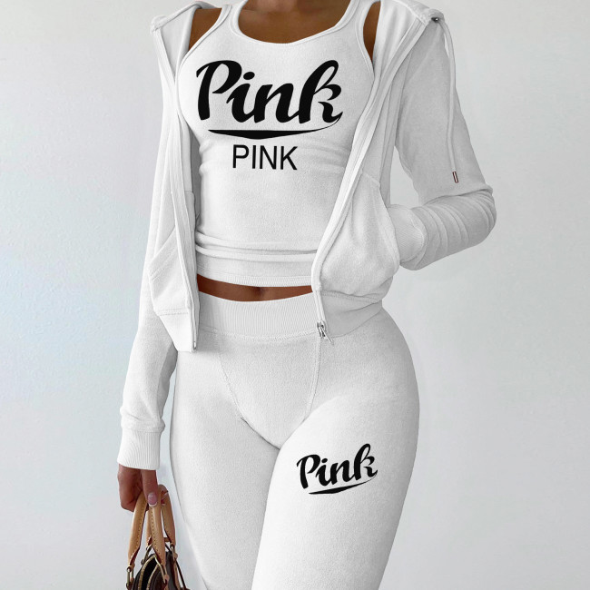 Fashion Women's Wear Autumn and Winter New Casual Letter Printing two pieces sets suits