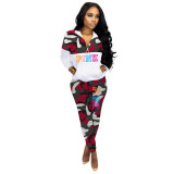 Fashion Women's Wear Autumn and Winter New Casual Letter Printing two pieces sets suits