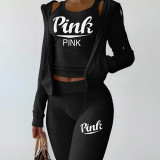 Fashion Women's Wear Autumn and Winter New Casual Letter Printing two pieces sets suits