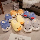 Cartoon rabbit hair all inclusive home cotton shoes, outdoor bread shoes, winter warm home lovers, wool shoes, cotton slippers