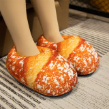 bread slippers Toast bread winter bread root loafer at home Women's cotton slippers Couple moon shoes